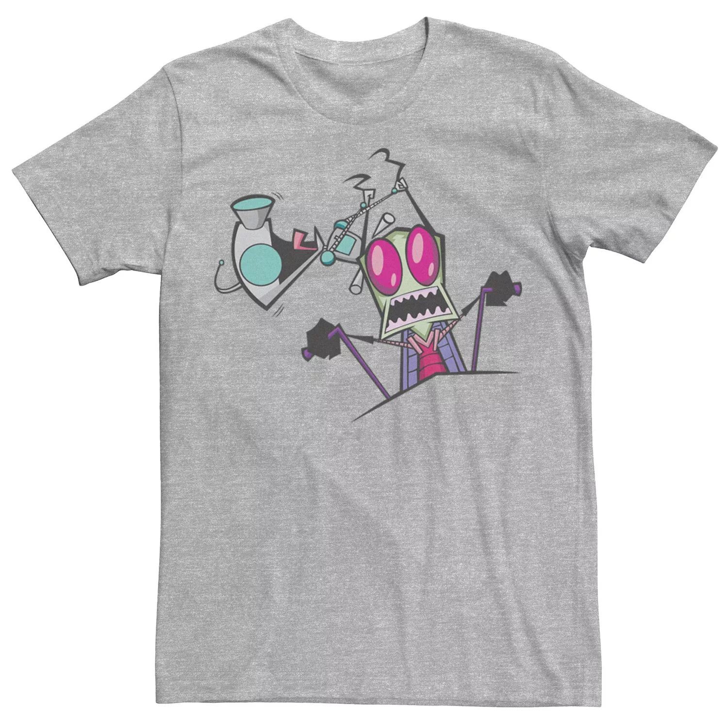 

Мужская футболка с изображением портрета Invader Zim Gir Pulling Zim's Antennas Nickelodeon
