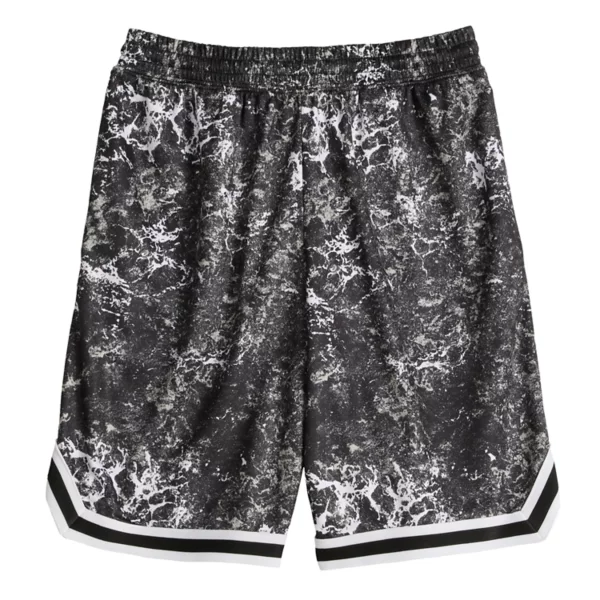 

Шорты баскетбольные для мальчиков 8-20 лет, длина 22 см, обычные и широкие Tek Gear, цвет marble dye gray