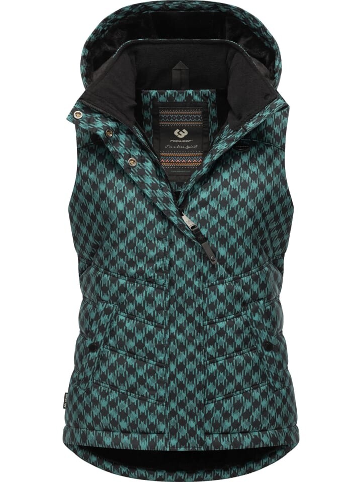 

Стеганый жилет ragwear Hesty Print, цвет ocean green