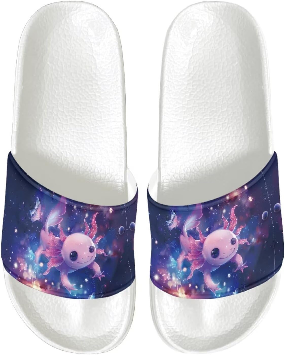 

Шлепанцы для женщин и мужчин, нескользящие тапочки для душа Judentidos, Cute Galaxy Axolotl