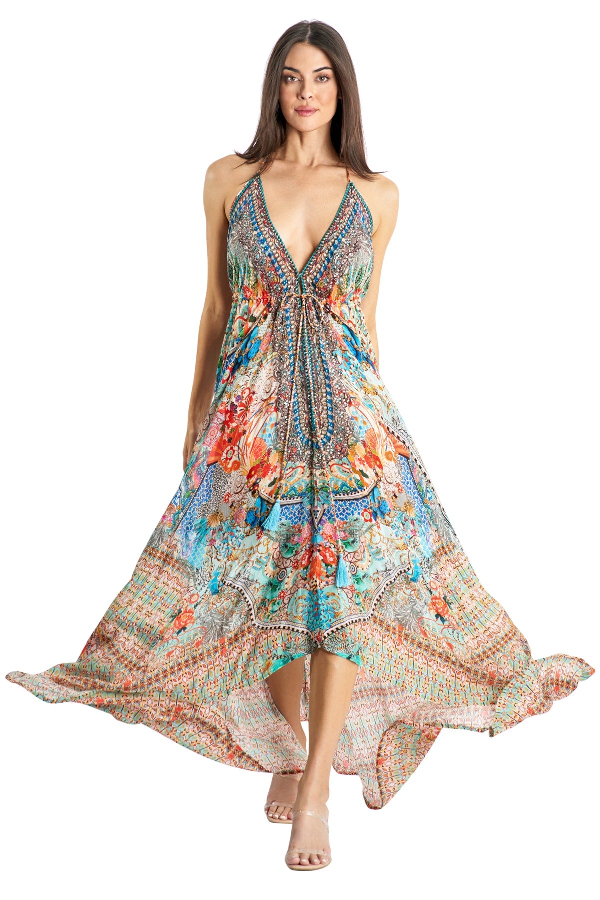 

Платье макси Ryland Halter La Moda Clothing, цвет multi