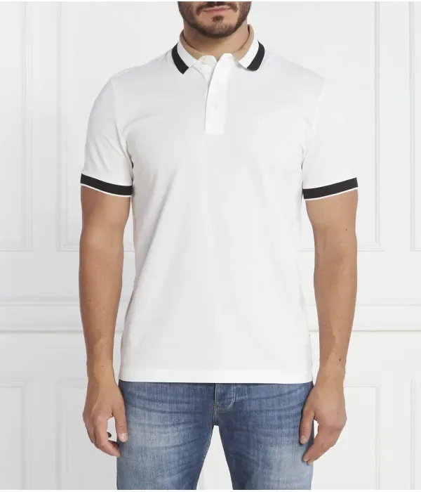 Поло Prout 37 slim fit Boss, белый