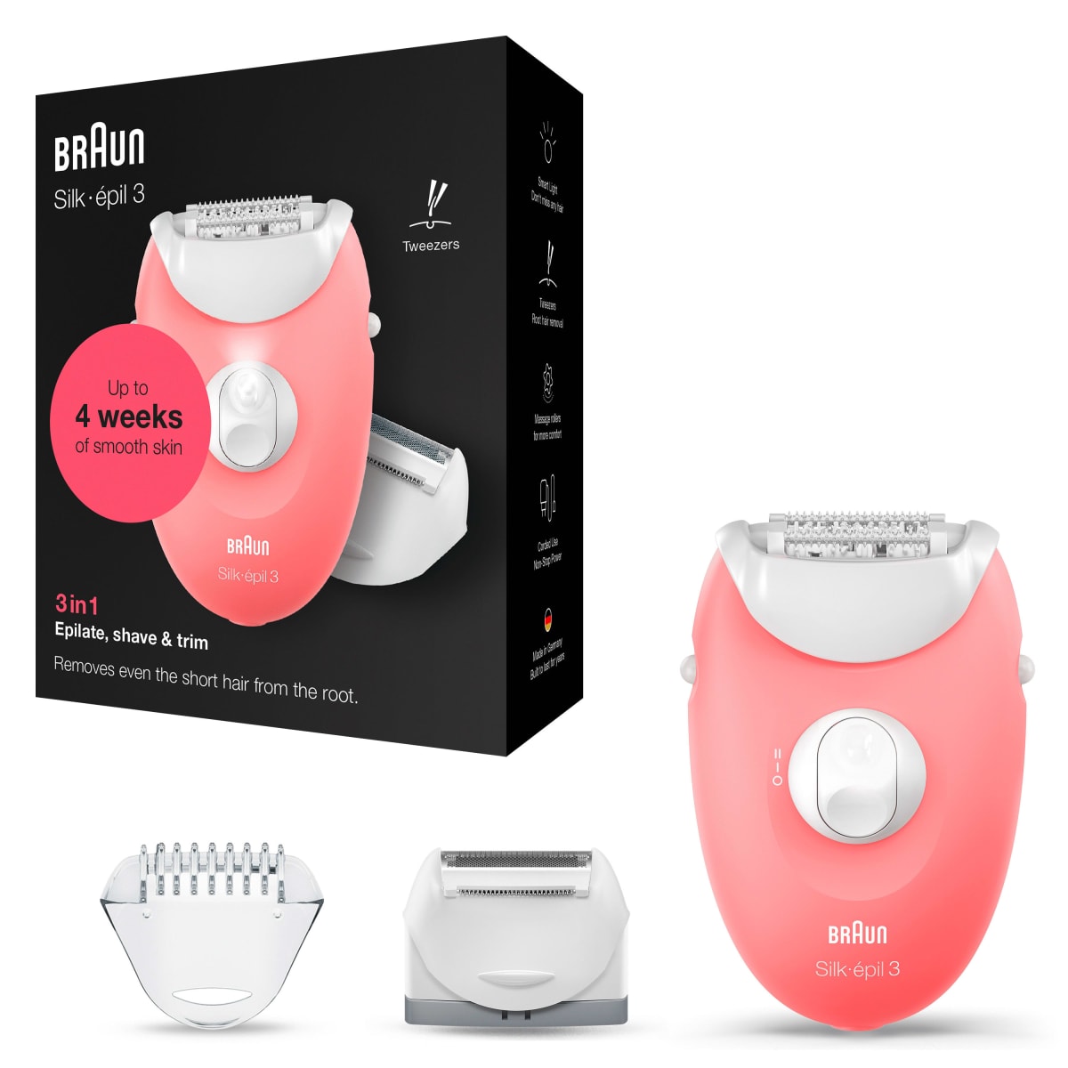 

Эпилятор Braun Silk-épil 3-277, розовый