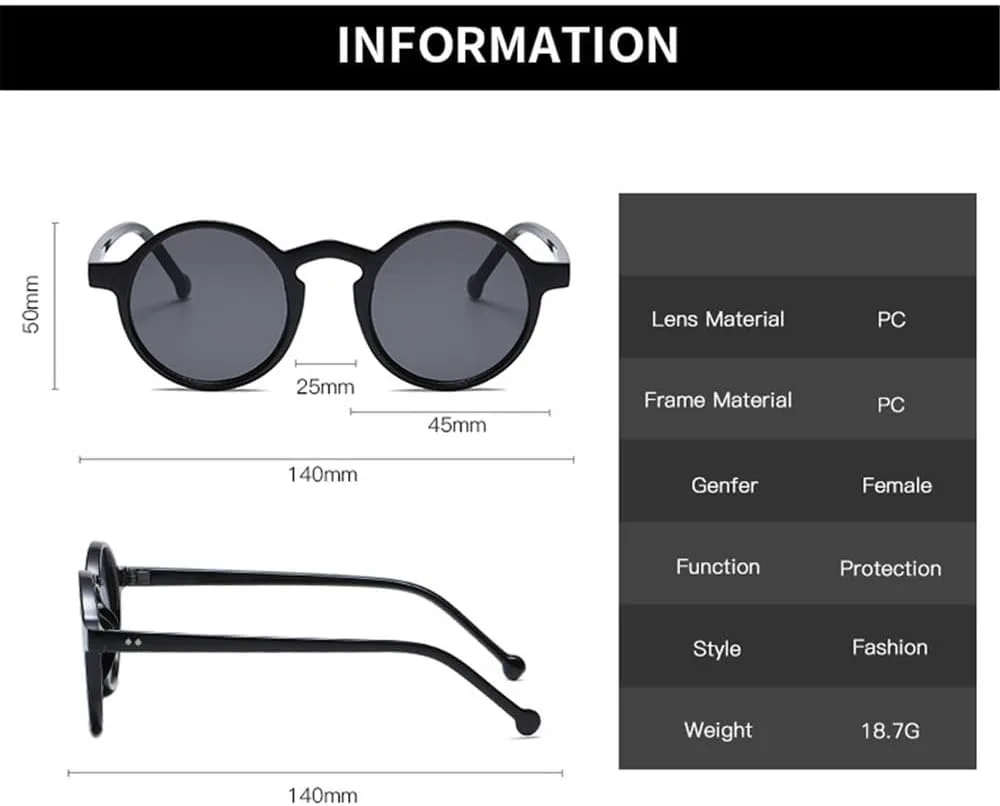 

Круглые панк-солнцезащитные очки UV400 для женщин, маленькая оправа, для занятий спортом на открытом воздухе, бега и езды на велосипеде generic, C02 Green Gray