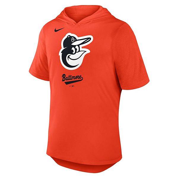 Мужская оранжевая толстовка baltimore orioles tri-blend Nike — фото 3