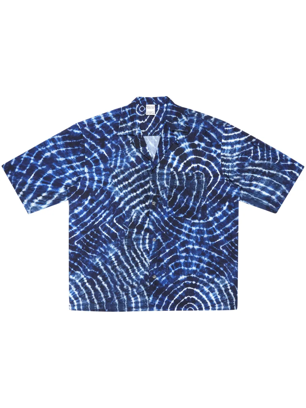 

Рубашка AOP с принтом Soundwaves Marcelo Burlon County of Milan, синий