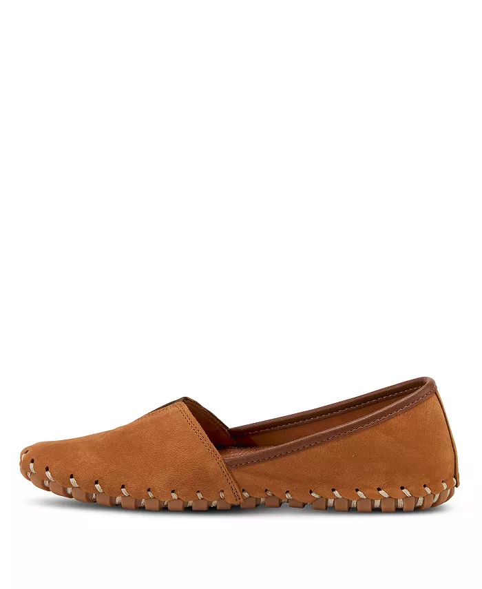 Kathaleta Suede Slip-On Comfort Туфли на плоской подошвеs с V-образной эластичной выемкой, поддержкой свода стопы и съемной стелькой Spring Step, загар/бежевый — фото 2