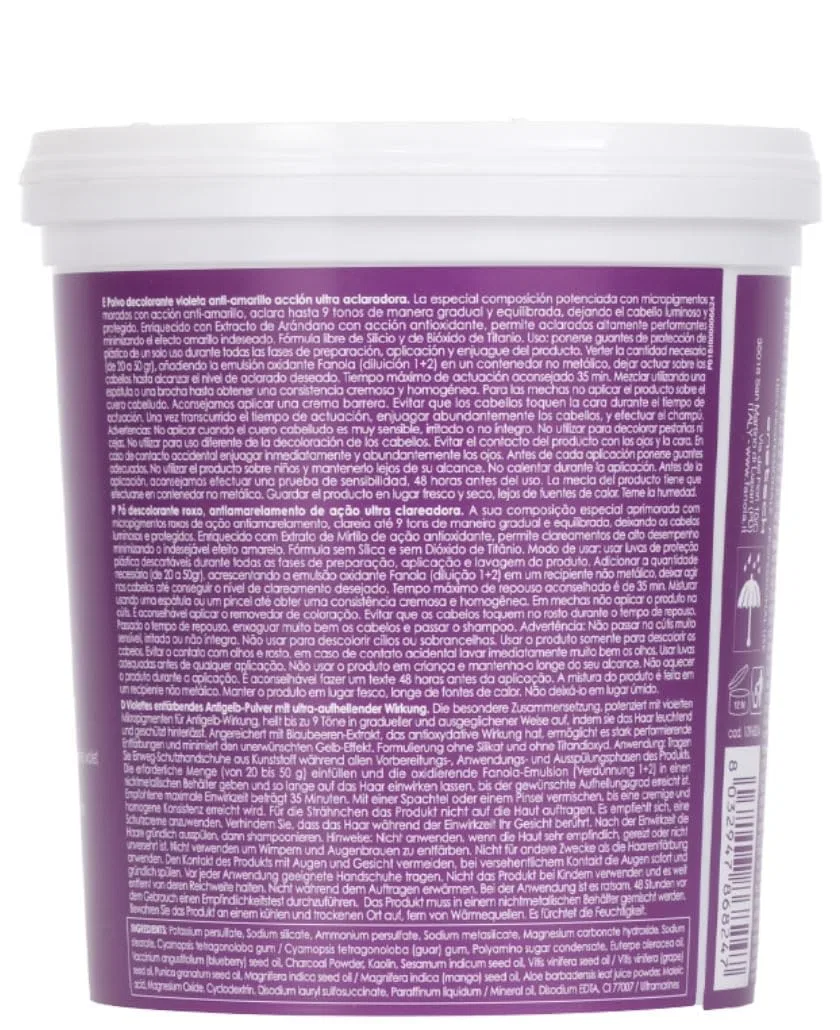 Осветляющая пудра «No Yellow Color Ultra Lightener 9 Purple Bleaching Powder» 500 г от Fanola Fanola — фото 2