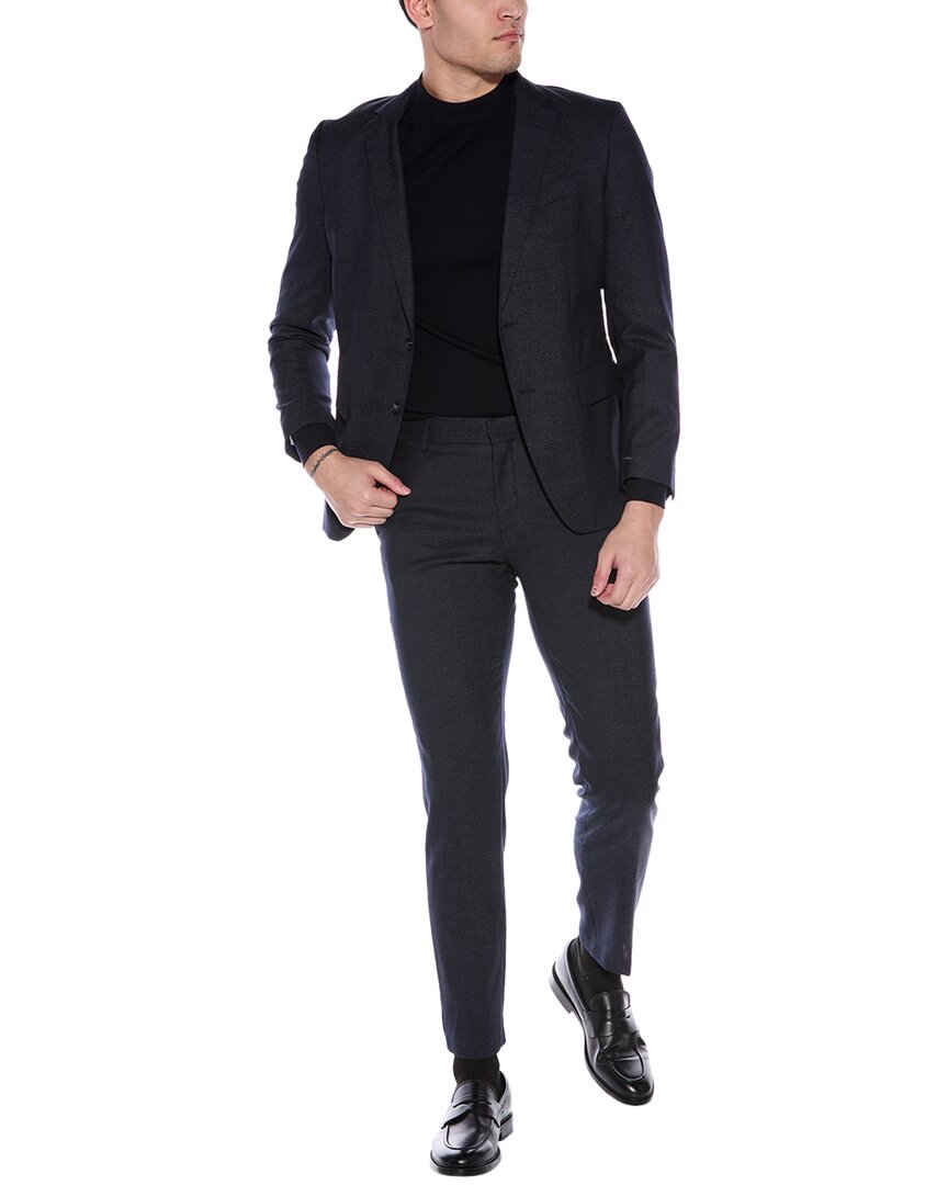 

BOSS Hugo Boss 2-х предметный шерстяной костюм Slim Fit, синий