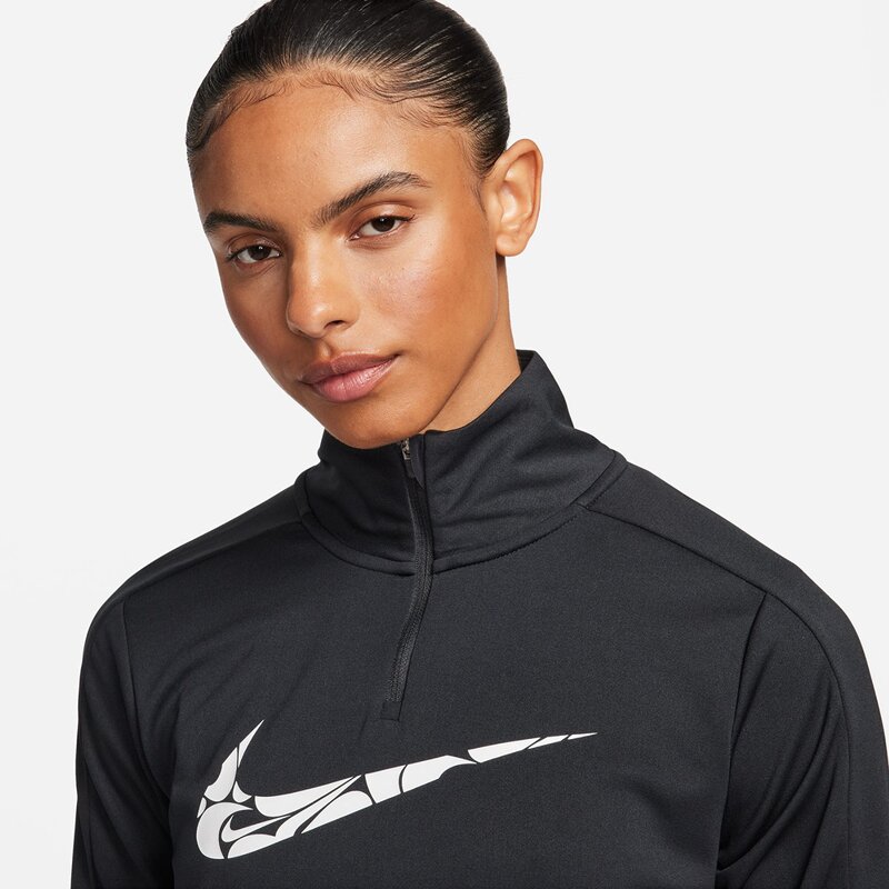 Футболка w nk swsh hbr df hz Mid Nike, черный — фото 4