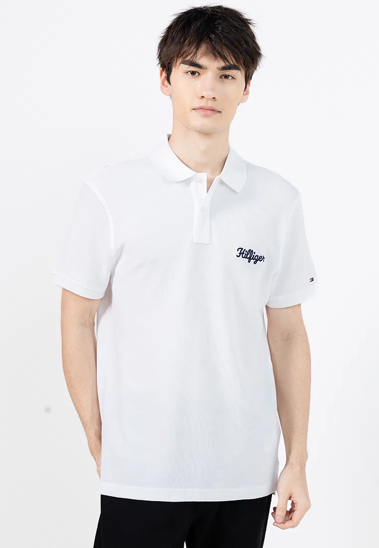 Поло Regular, графический принт, Th Mainline Tommy Hilfiger, белый
