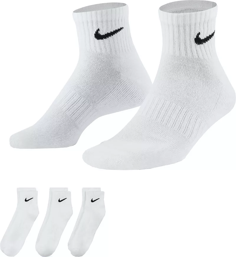 Мужские носки для гольфа с амортизацией Nike Dri-FIT на каждый день — 3 шт, белый — фото 3
