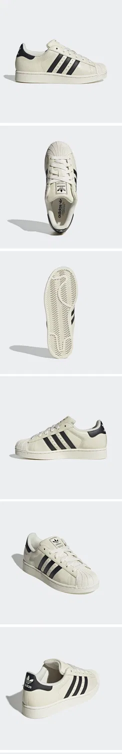 Мужские низкие кроссовки Superstar II белые с чёрным от Adidas — фото 4