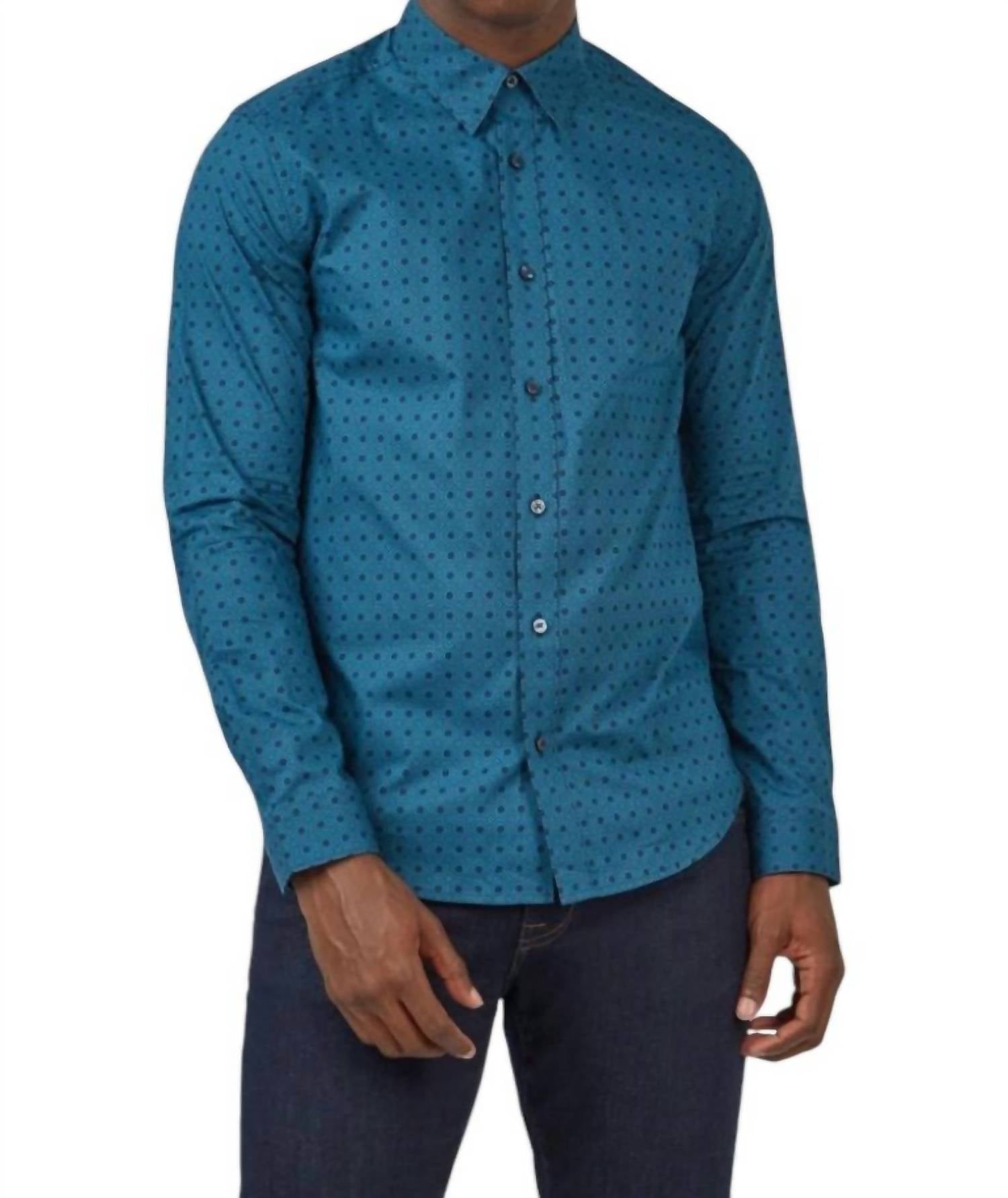 

Рубашка с длинным рукавом Abstract Geo в бирюзовом цвете Ben Sherman