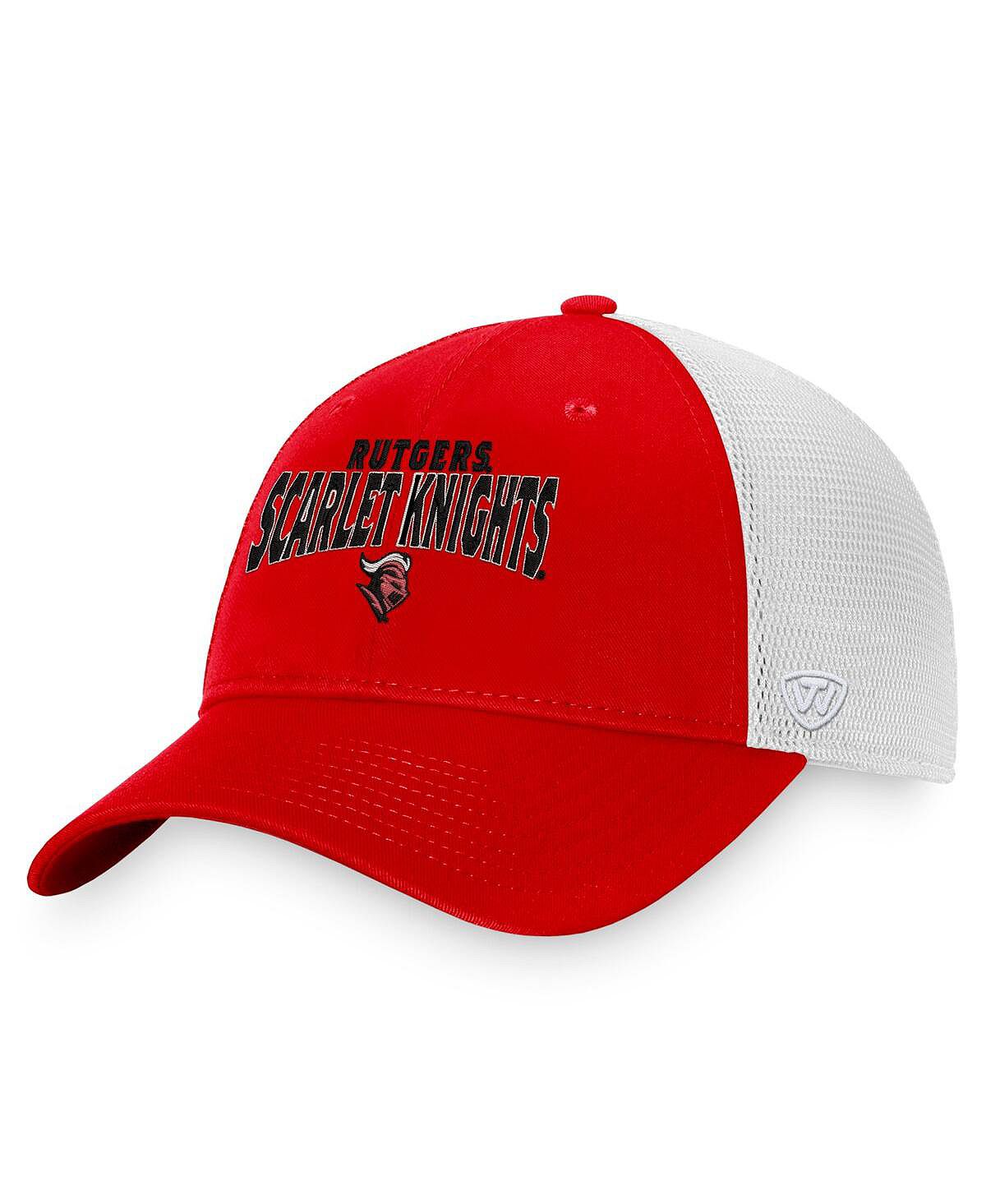 

Мужская алая, белая кепка Rutgers Scarlet Knights Breakout Trucker Snapback Top of the World