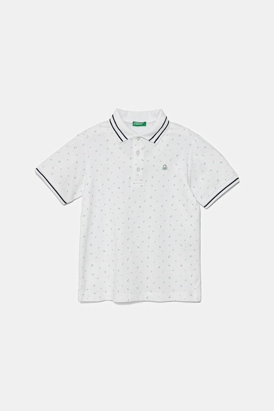 

Хлопковая детская поло United Colors Of Benetton, белый