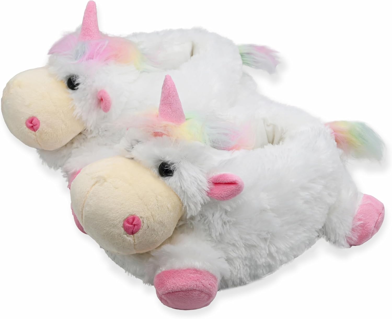 

Домашние пушистые зимние тапочки Onmygogo с животными Панда и Корова для взрослых женщин, мужчин, мальчиков, девочек и детей, Unicorn