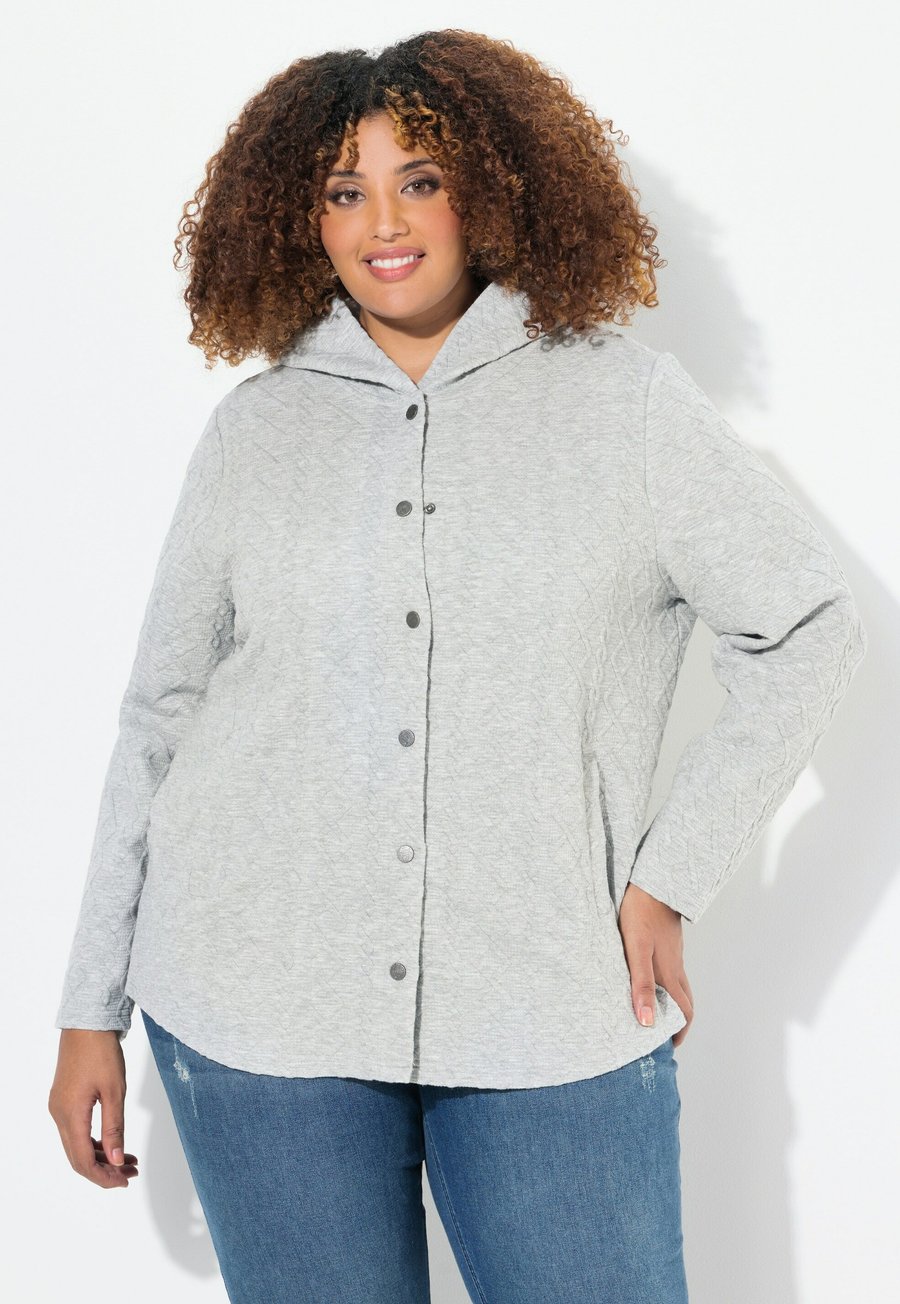 

Кардиган Ulla Popken Cardigan, Pale Mottled Grey/Mottled Light Grey