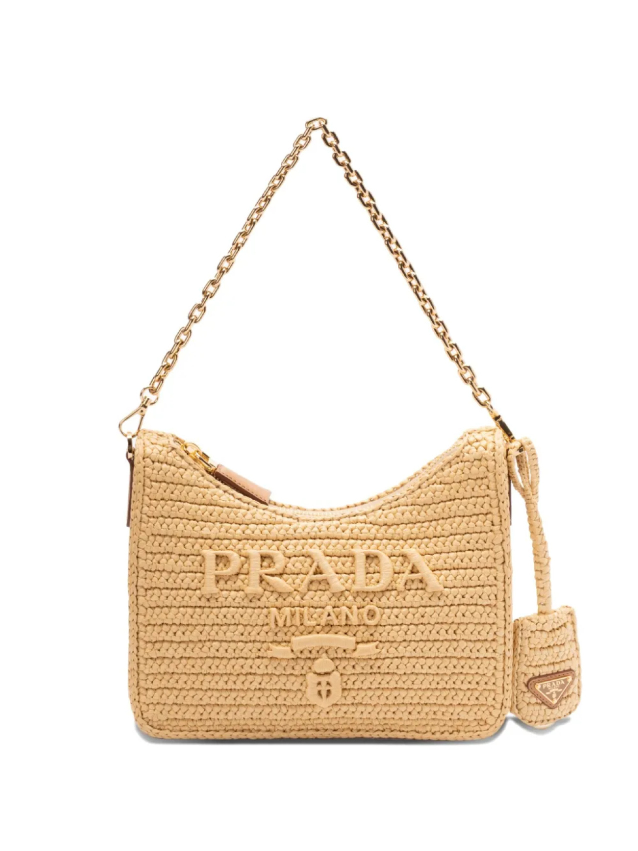 

Плетеная сумка через плечо Re-Edition Prada, нейтральный