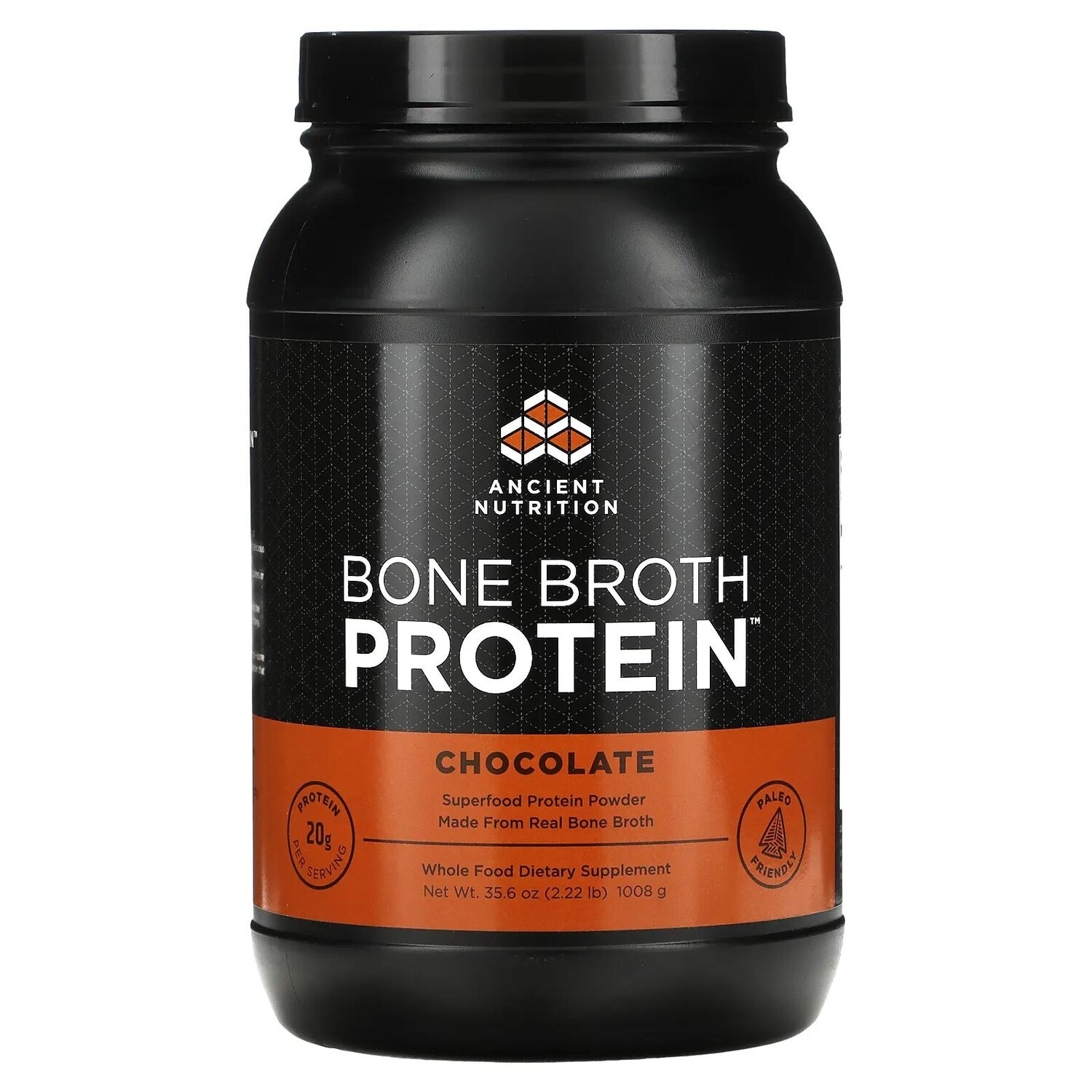 

Dr. Axe / Ancient Nutrition Белок из костного бульона Шоколад 1008 г (35.6 oz)