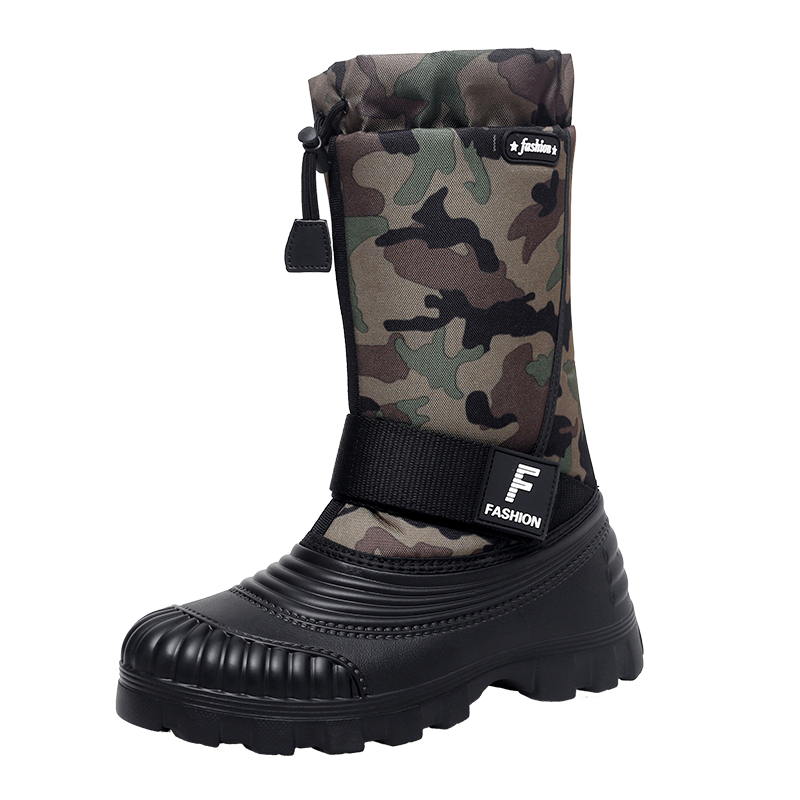 

Ботинки Warm Water-Resistant Wear-Resistant Cushioning Slip-Resistant Coverage Crew Snow Boots Men's KUPE, Army Green