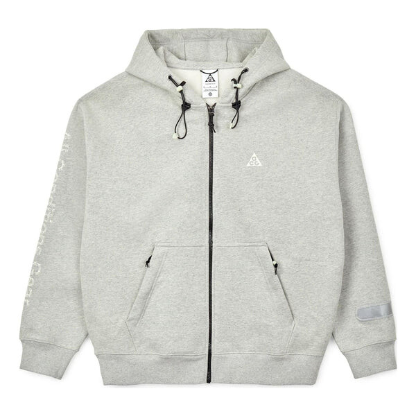 

Толстовка Men's Nike ACG Therma-Fit Logo Printing Zipper Hooded Long Sleeves Jacket Gray, серый