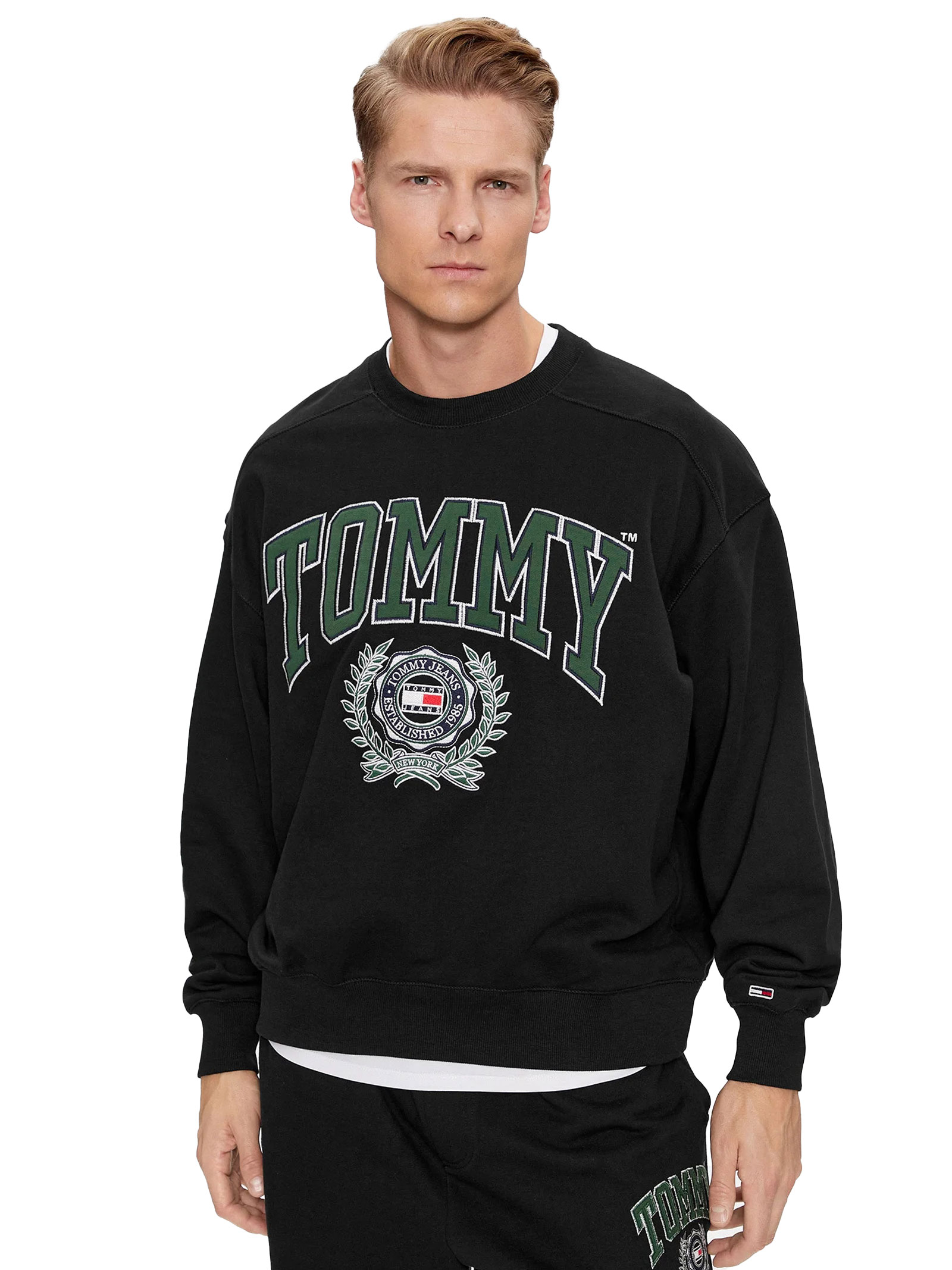 

Tommy JEANS Толстовка с рисунком College, черный