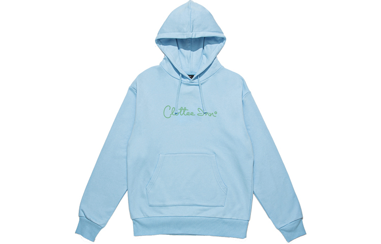 

Толстовка унисекс с капюшоном, средней толщины, стандартного размера Clot, светлый синий