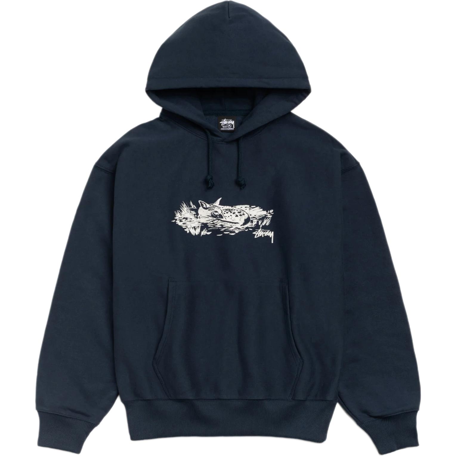 Худи с графическим рисунком Stussy, marine синий