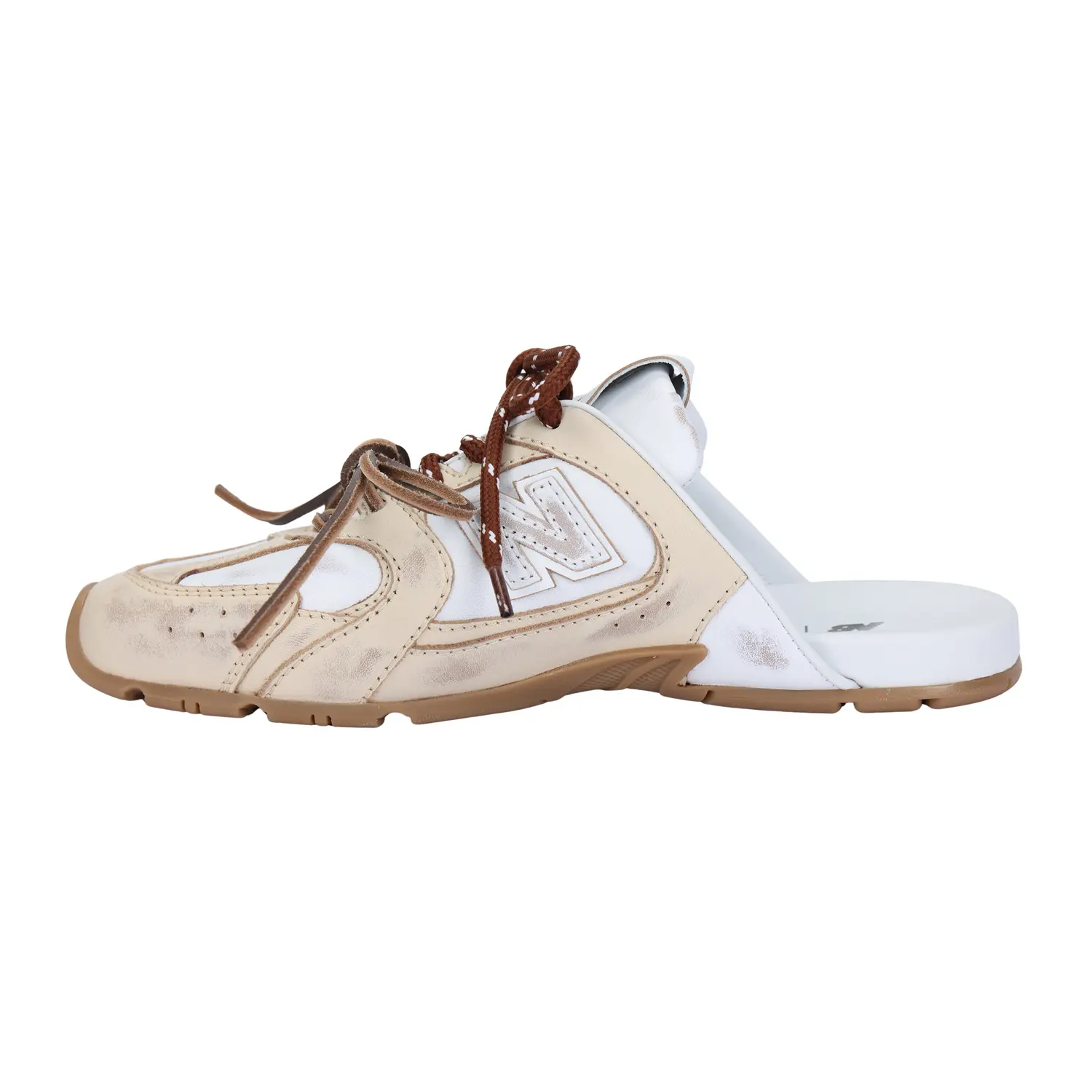 MIU MIU Сандалии с закрытым носком New Balance x NB 530 SL женские, лаймовые, серые и белые