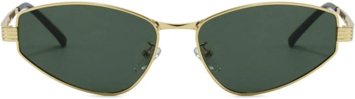 

willochra Милые треугольные солнцезащитные очки для женщин и мужчин, ретро-модные металлические очки «кошачий глаз», винтажные ретро-очки в стиле 90-х, C5