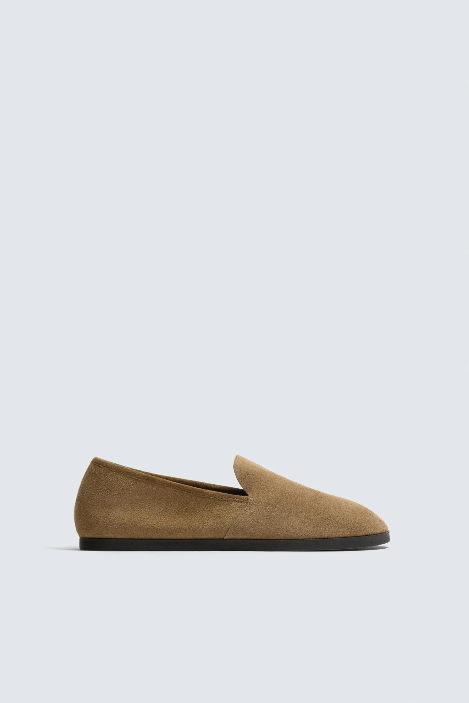 Кожаные лоферы Zara, золото