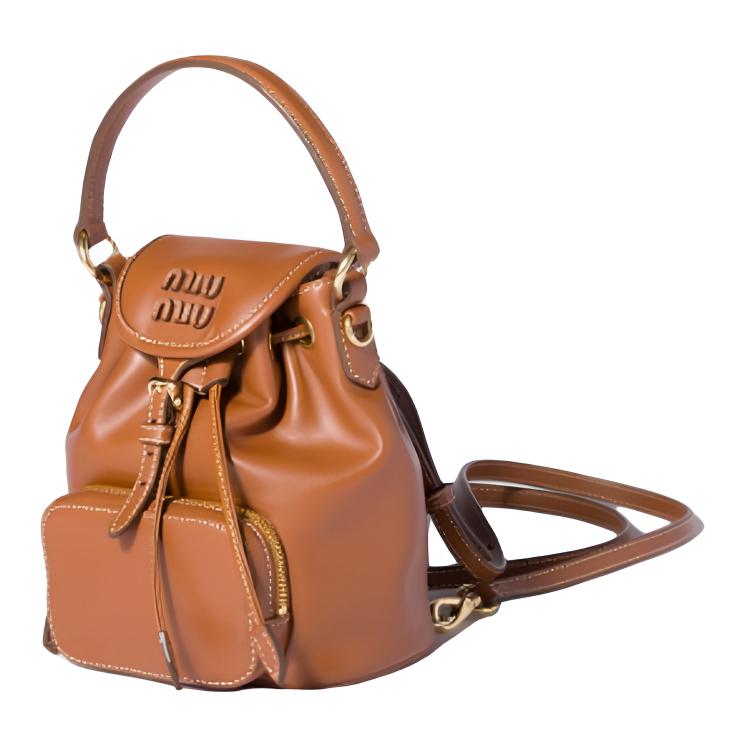 Рюкзак женский Miu Miu cognac — фото 2