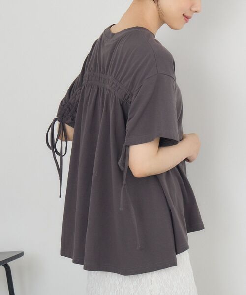 

Футболка с присборенной талией, бренд Retro Girl, цвет угольно-серый