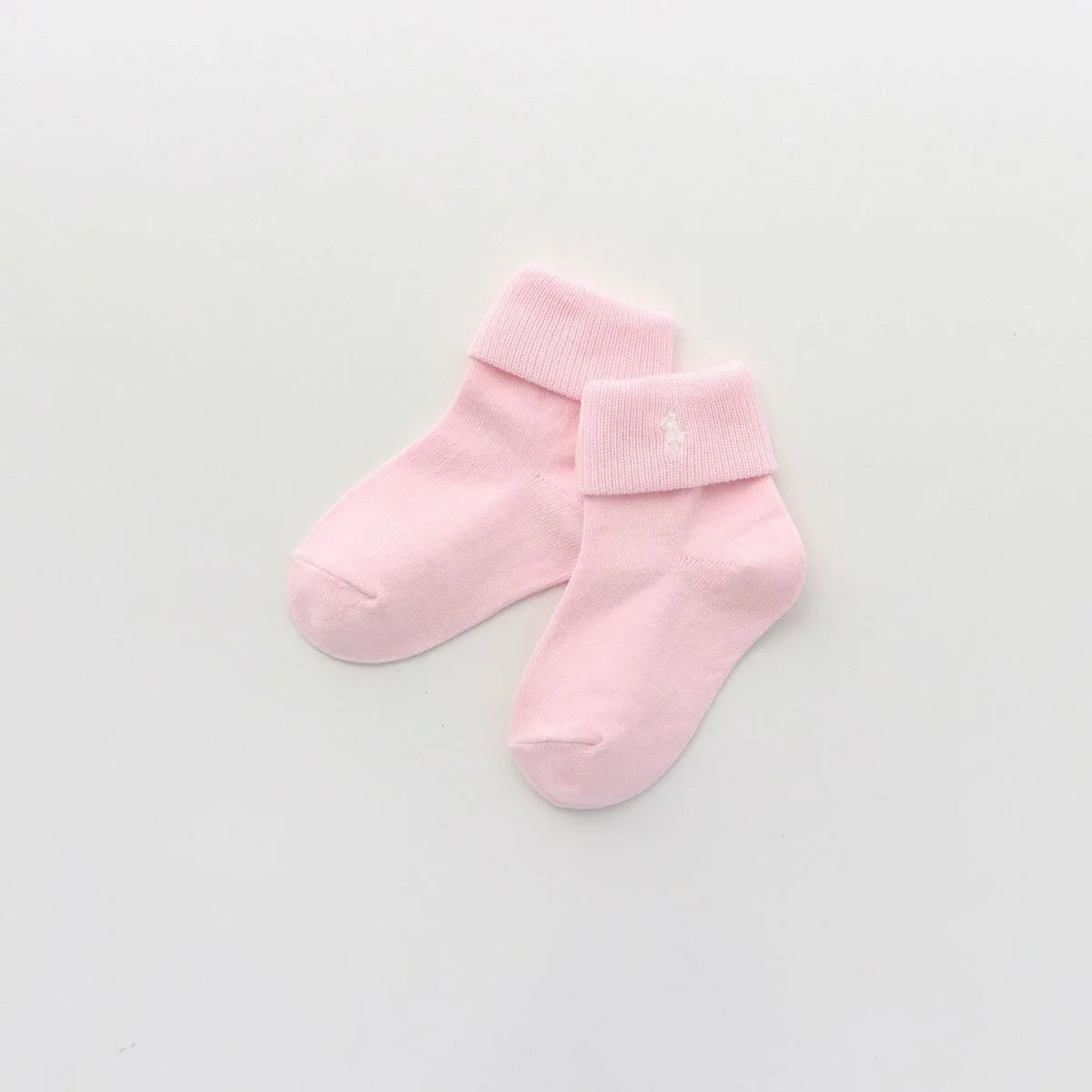 Детские носки I&T с логотипом POLO и двойной складкой. Polo Ralph Lauren, 12. Pink