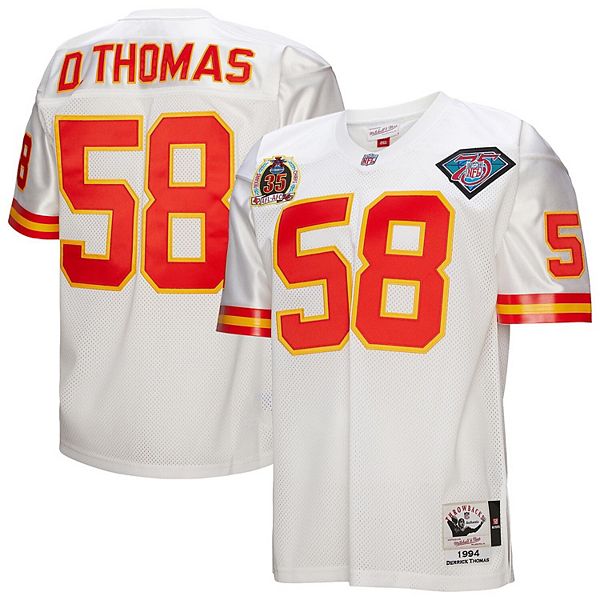 

Мужская футболка Derrick Thomas белая Kansas City Chiefs 1994 Authentic Throwback Retired Player Mitchell & Ness