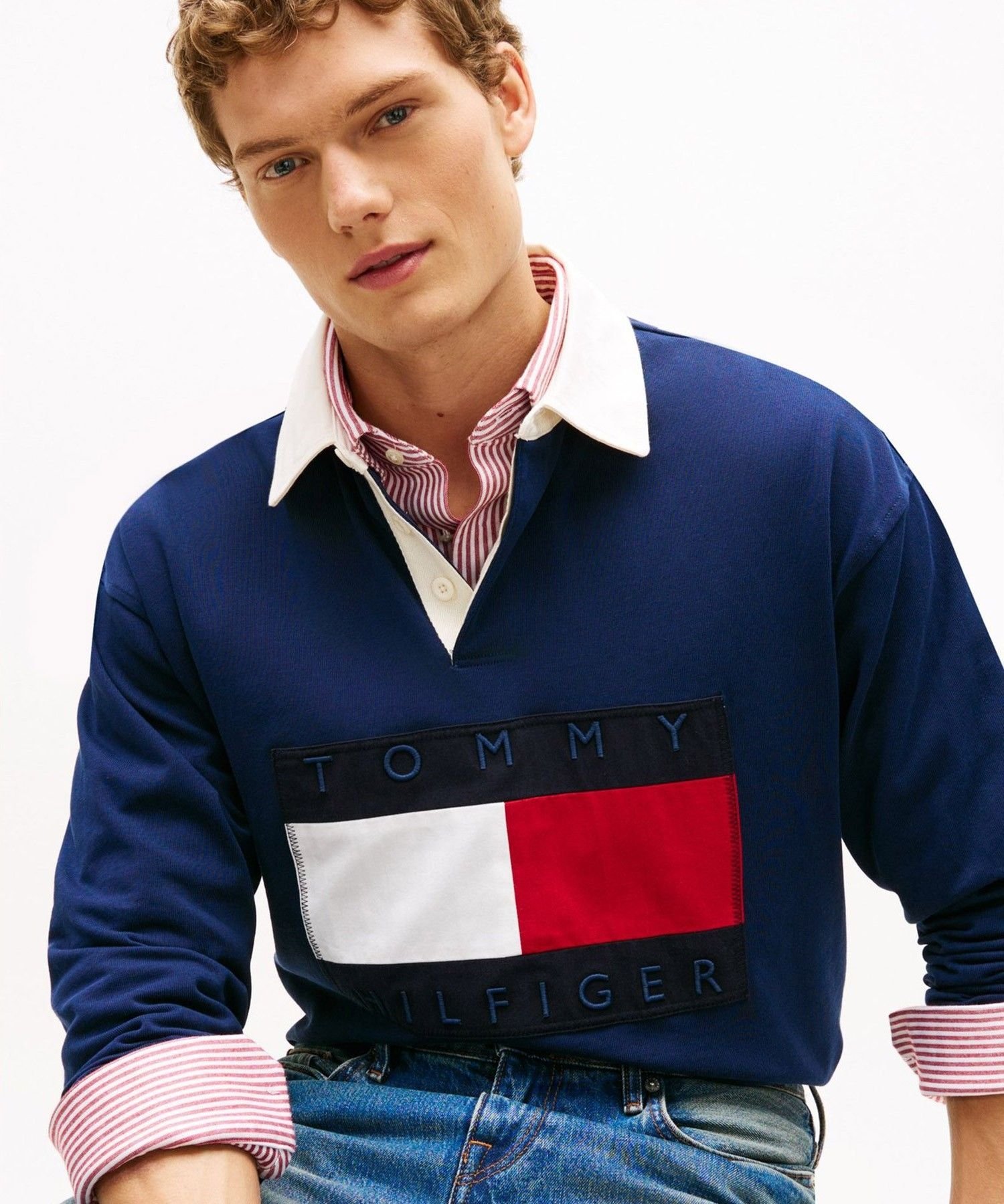 Футболка для регби с флагом 26SS TOMMY HILFIGER, Navy DCC — фото 2