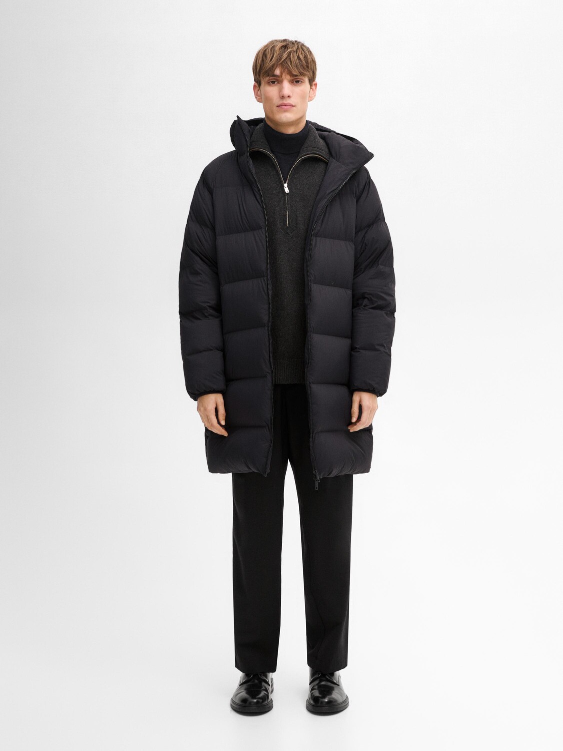 

Пуховик Massimo Dutti, синий
