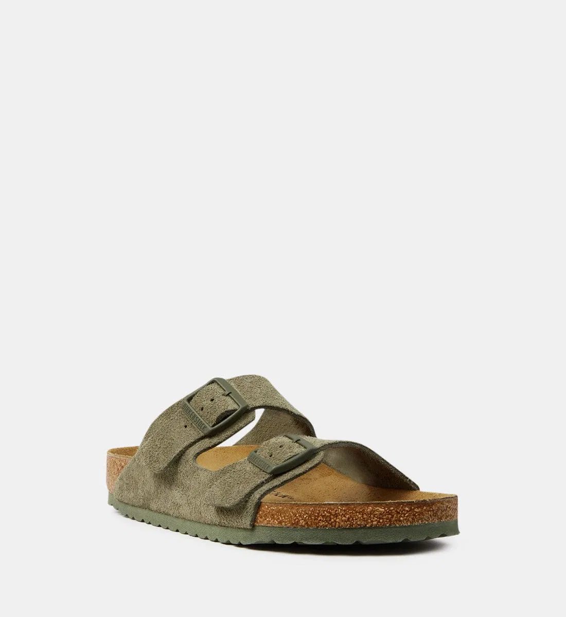 Сандалии Arizona 2 замша BIRKENSTOCK, хаки — фото 2