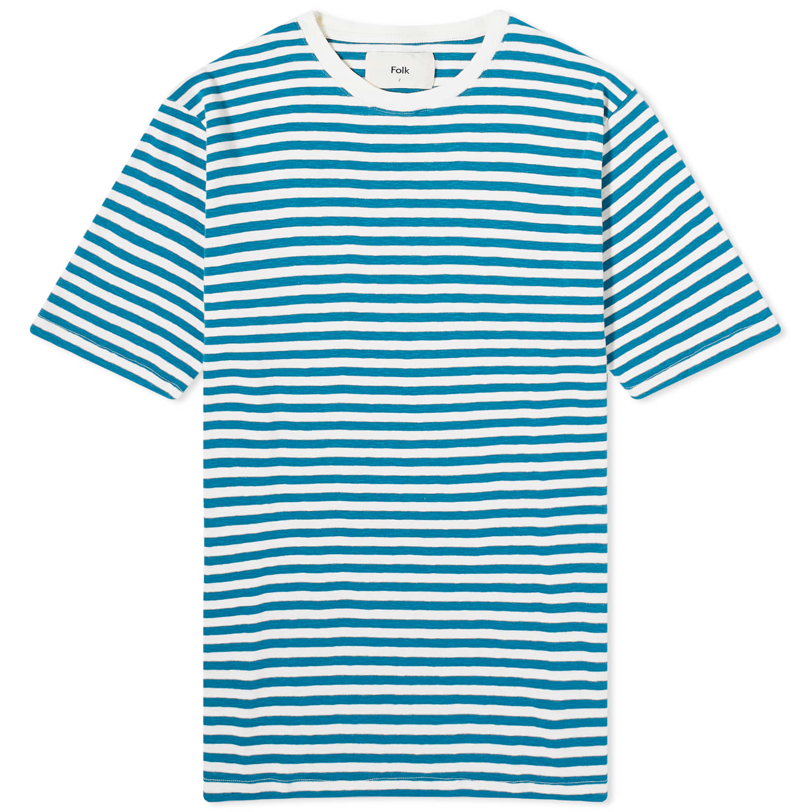 

Футболка Folk Classic Stripe, цвет Ocean Blue