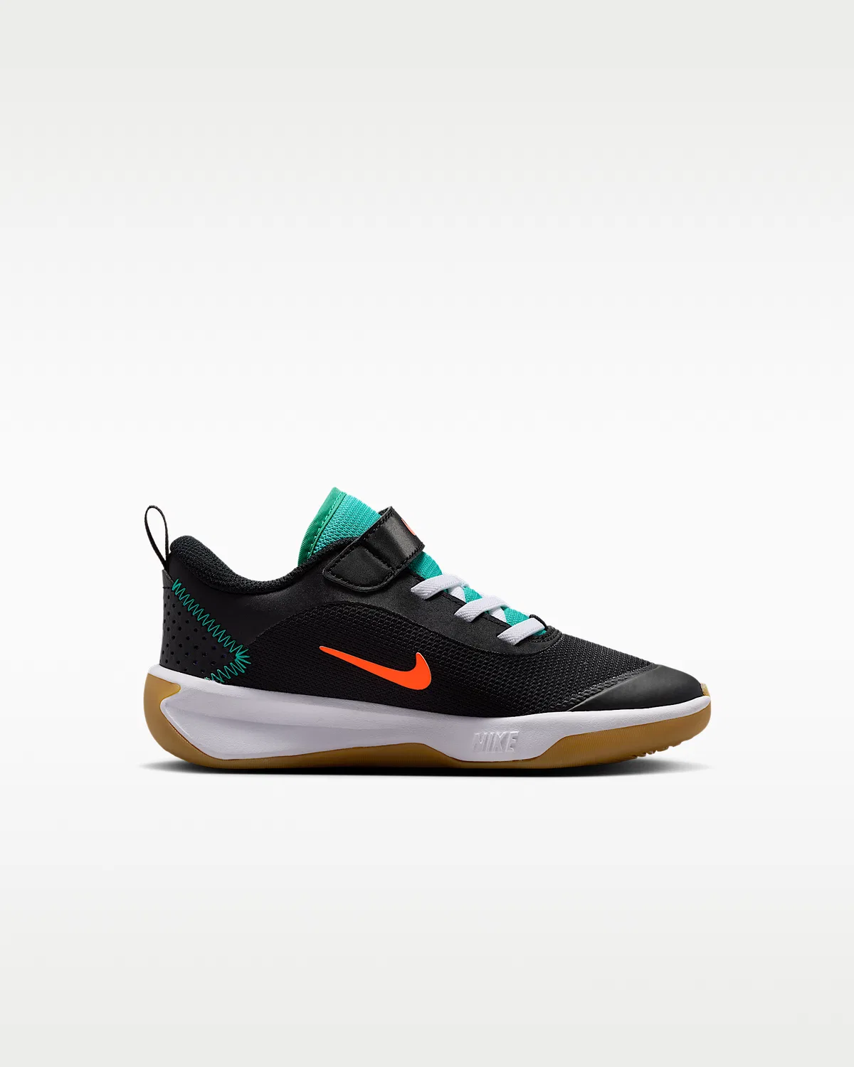 Детские кроссовки Nike Omni Multi-Court, Black/Blue Crystal/Total Orange/Clear Emerald — фото 3