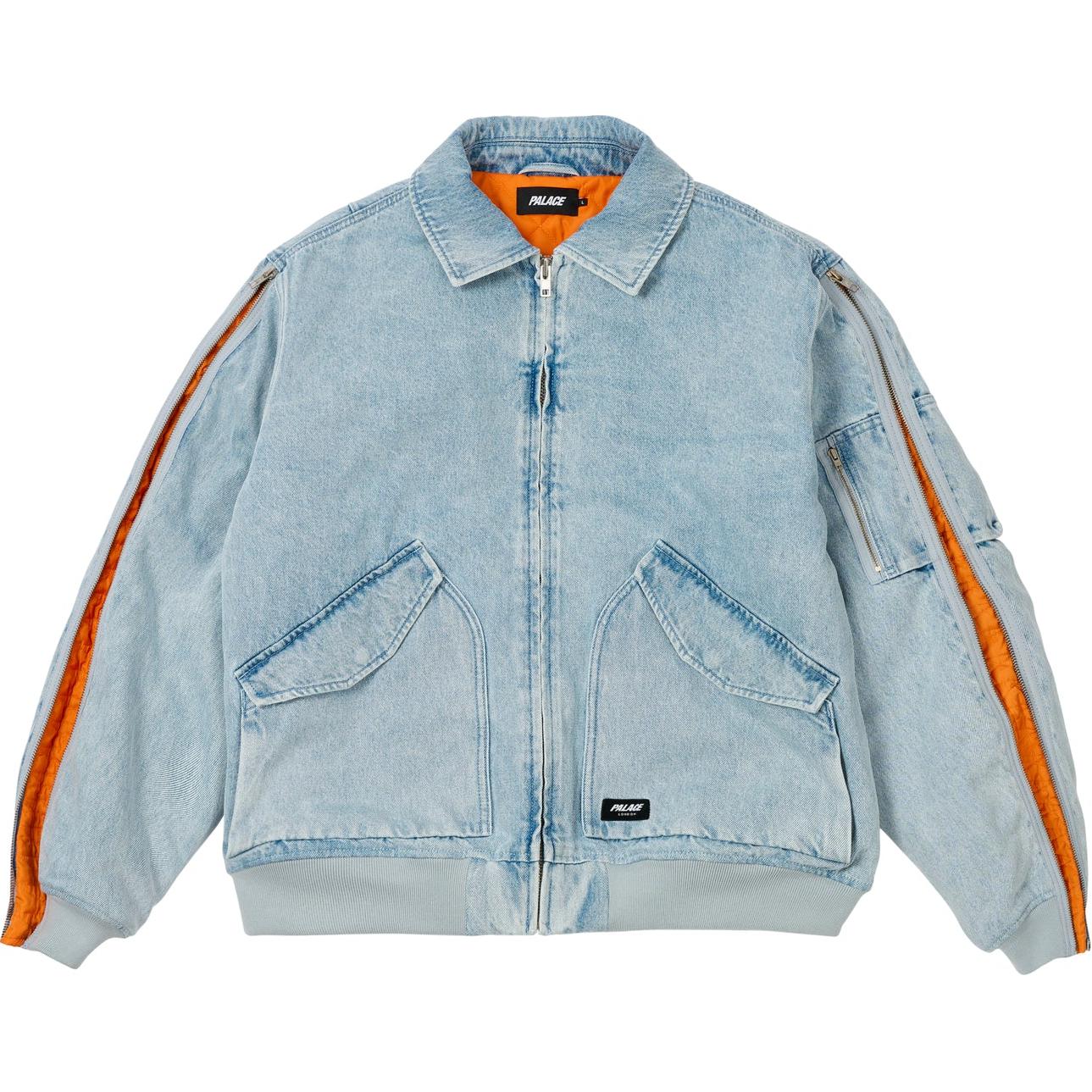 

Куртка-бомбер MA-1 на молнии Palace, цвет Denim Blue