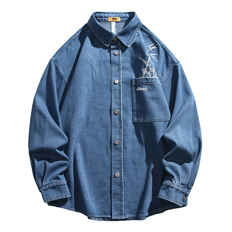 

Рубашка унисекс Jeep, Denim Blue