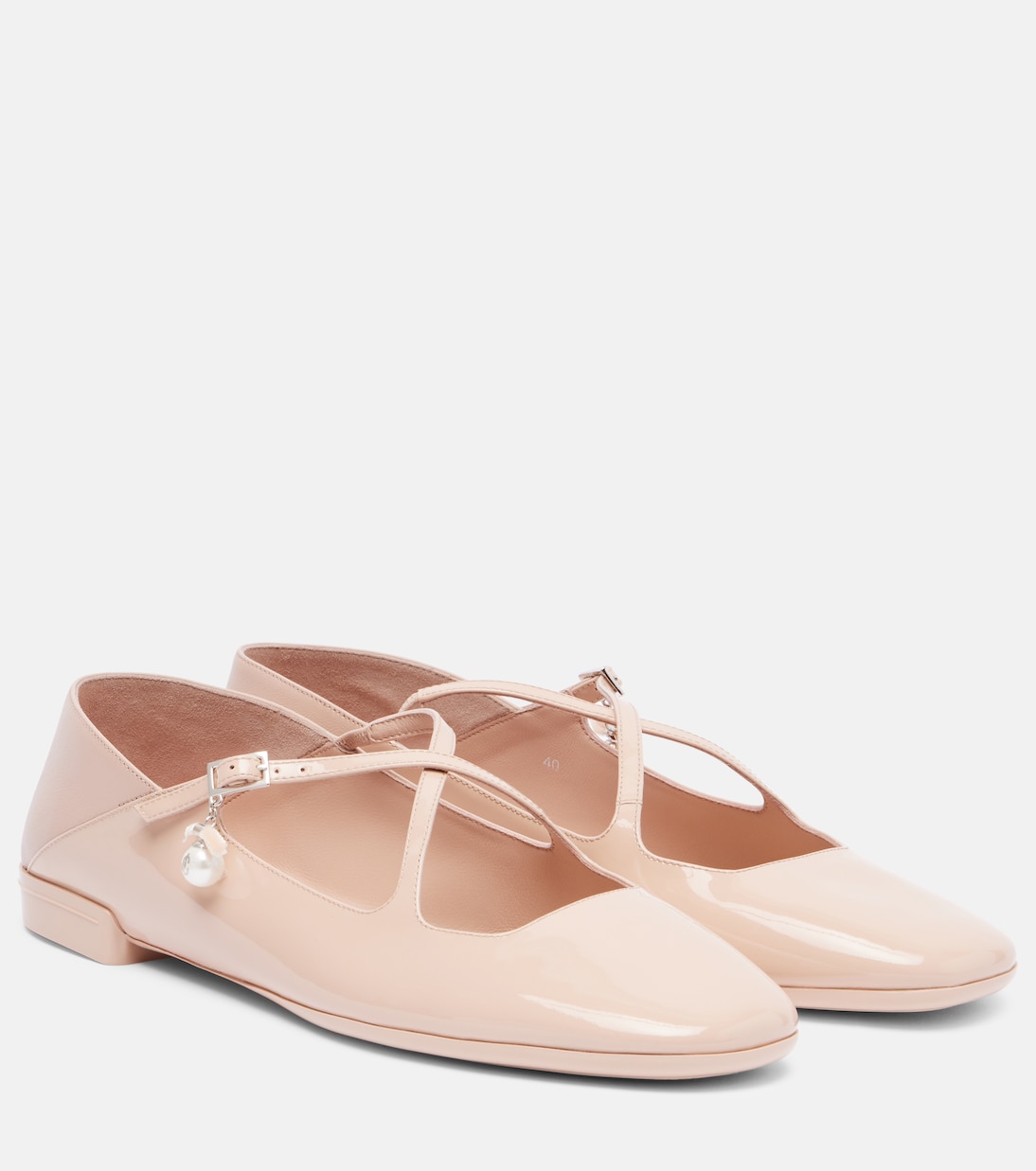 Балетки Eleri из лаковой кожи Jimmy Choo, Macaron