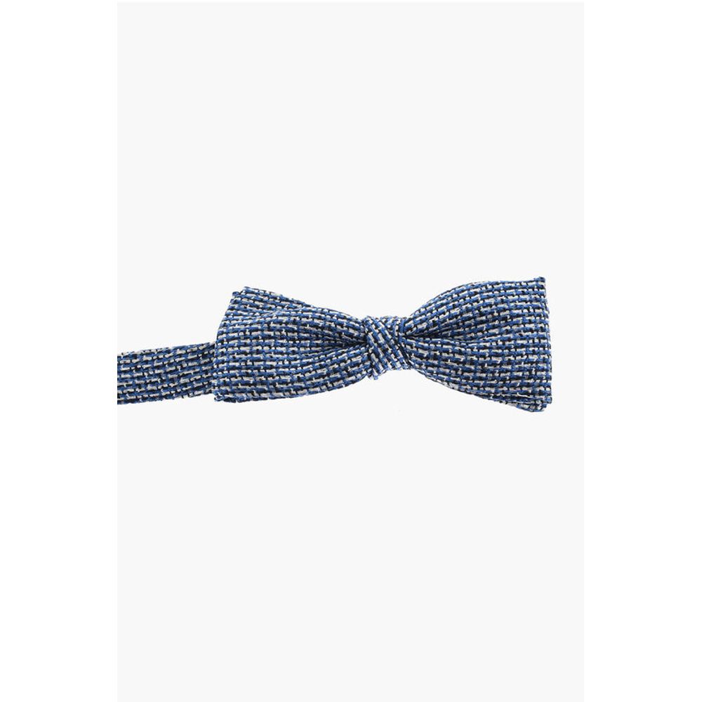 

CC COLLECTION шелковый галстук-бабочка с узором Corneliani, синий