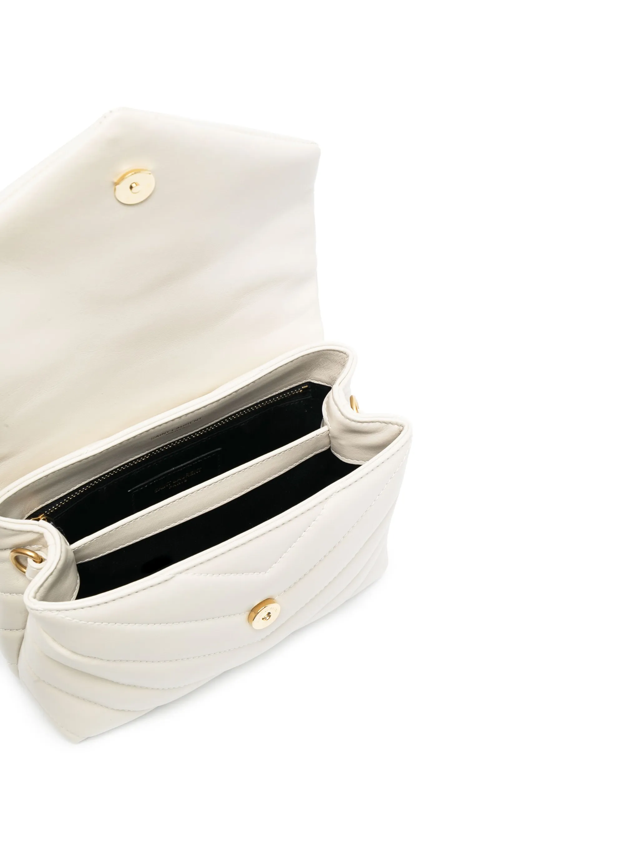 

Стеганая сумка через плечо с логотипом Saint Laurent, белый