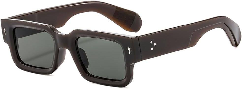 

Солнцезащитные очки UV400 для активного отдыха на открытом воздухе с градиентными линзами и декоративными заклепками, подходящие для езды на велосипеде и пеших прогулок UYPTK, Coffee