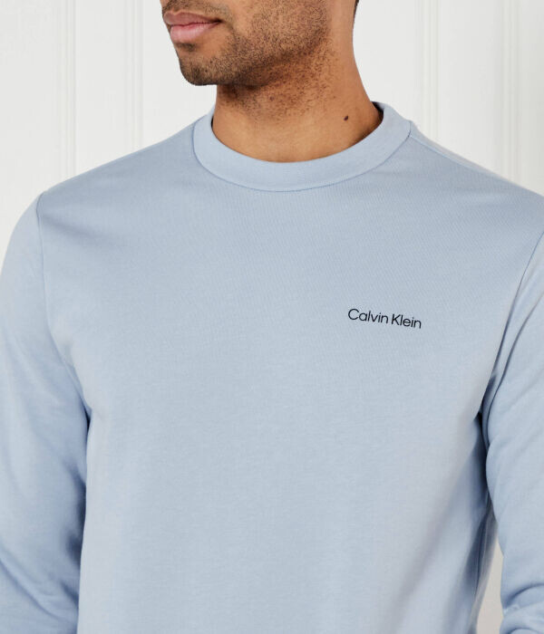 Толстовка мужская Calvin Klein хлопковая с круглым вырезом, голубой — фото 4