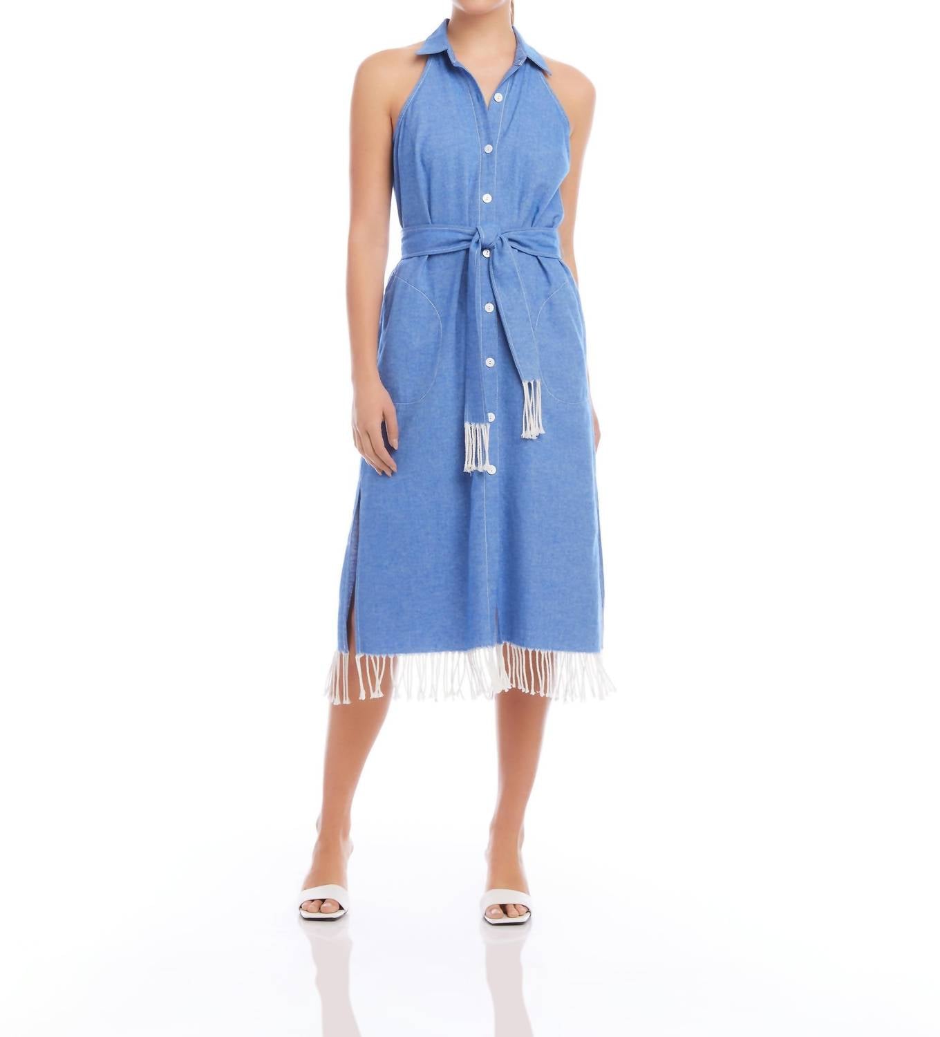 

Сара Платье Из Шамбре Fifteen Twenty, цвет chambray