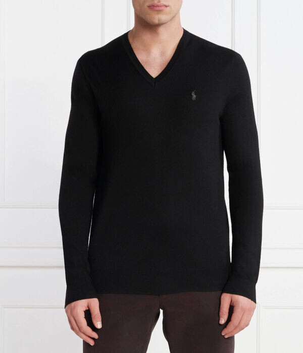 

Свитер шерстяной Polo Ralph Lauren Slim Fit, черный